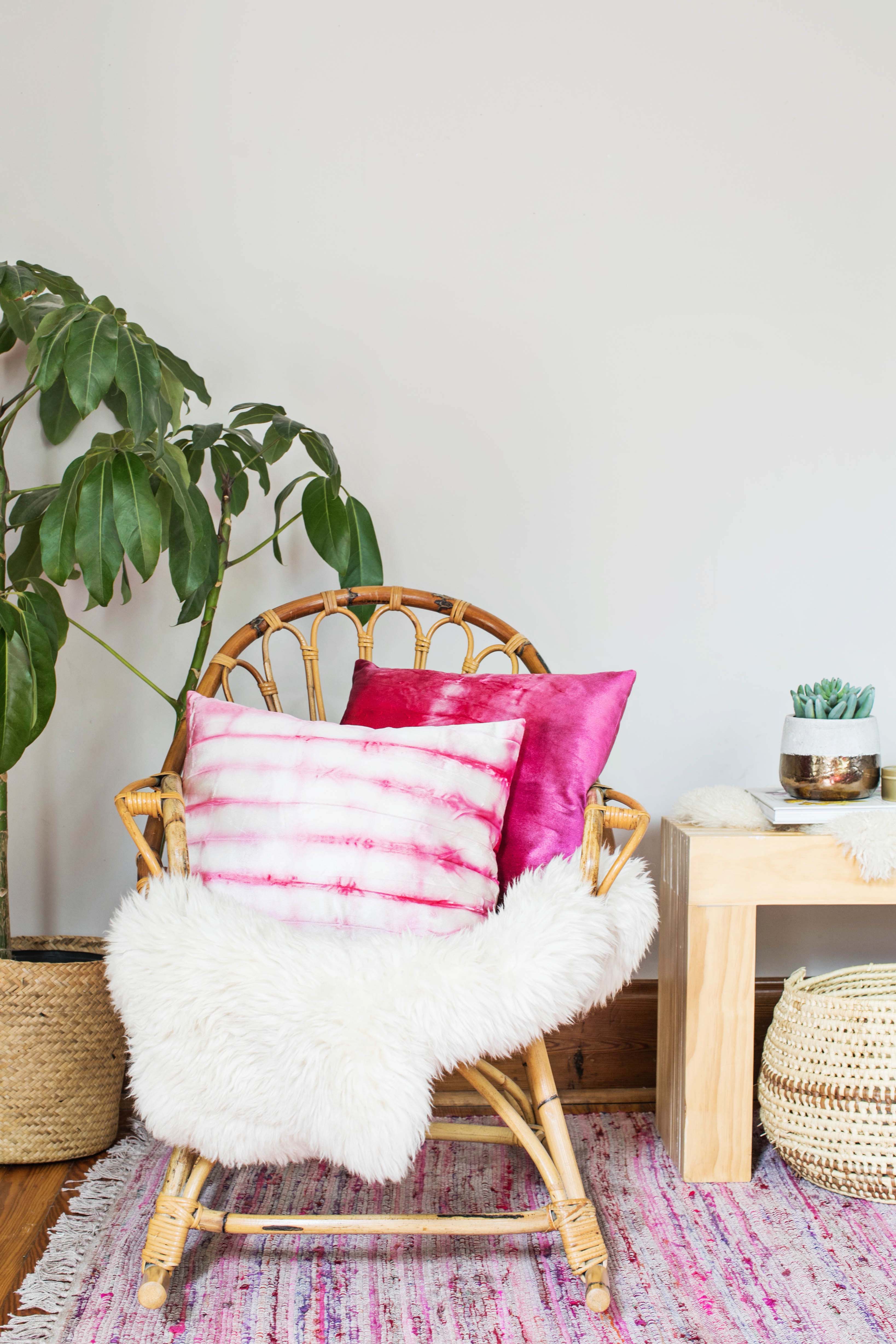 DIY Dyed Velvet Pillow