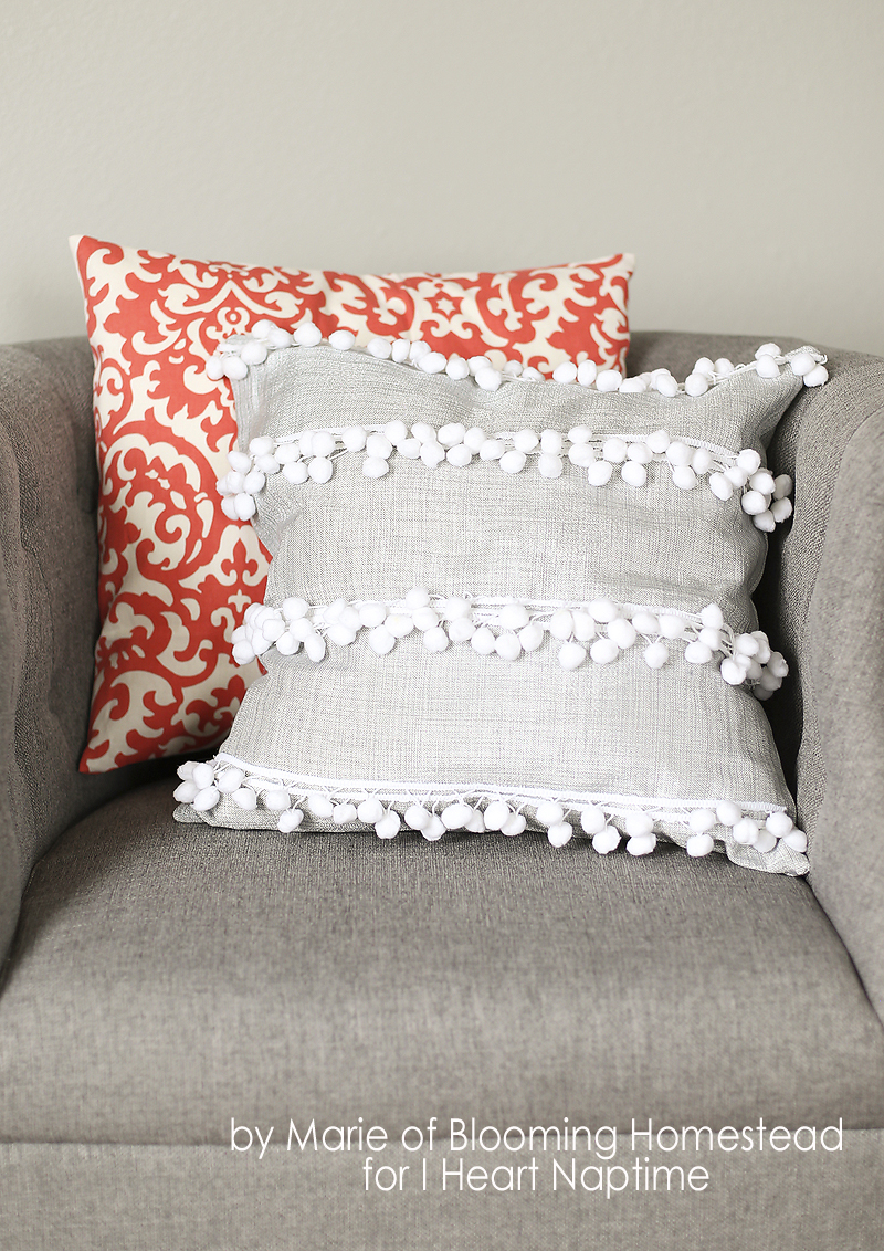 DIY Anthropologie Knock-Off Pom Pom Throw Pillow