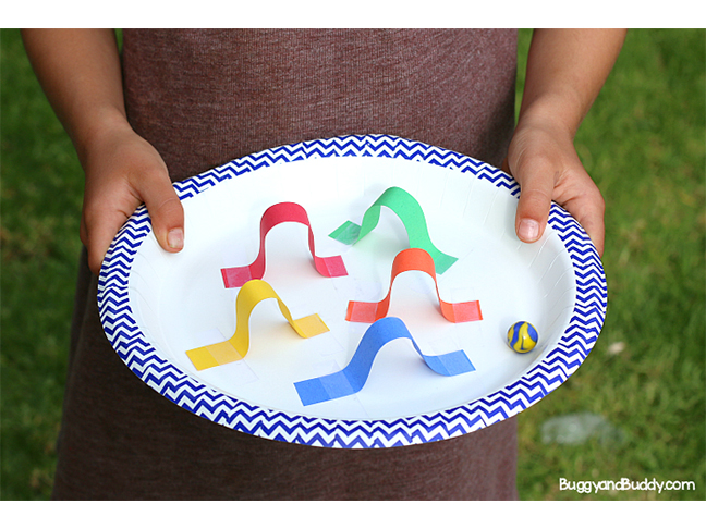 Paper Plate Marble Maze