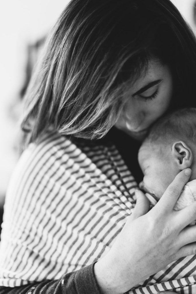 Back and White Newborn Baby Pictures