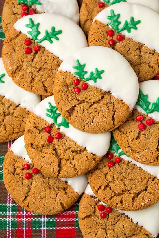 White Chocolate Dipped Ginger Cookies