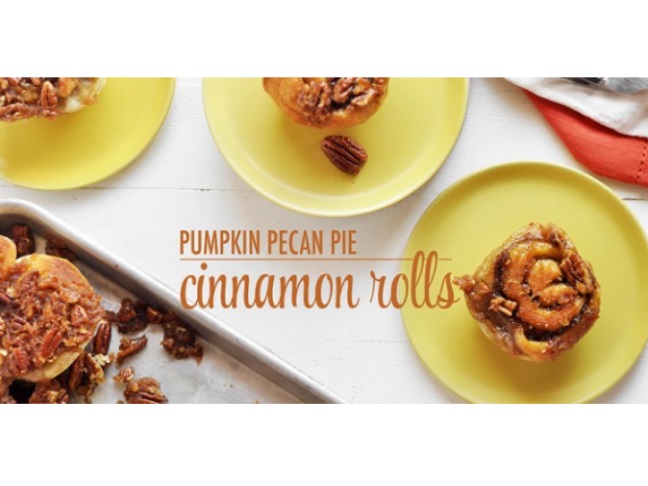 Pumpkin Pecan Pie Cinnamon Rolls