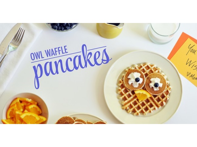 Owl Waffle Pancakes