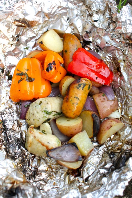 Sausage and Vegetable Foil Dinner