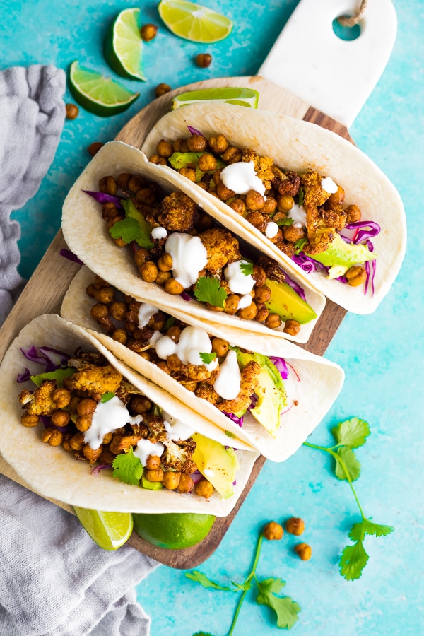 Cauliflower Chickpea Tacos