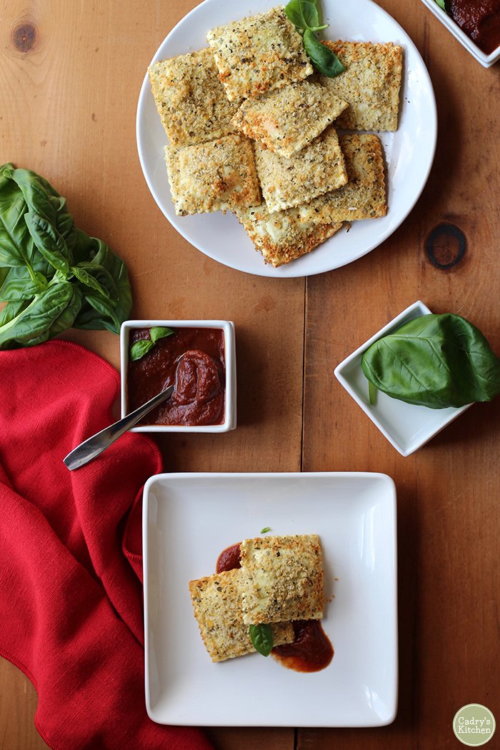 Vegan Air Fried Ravioli