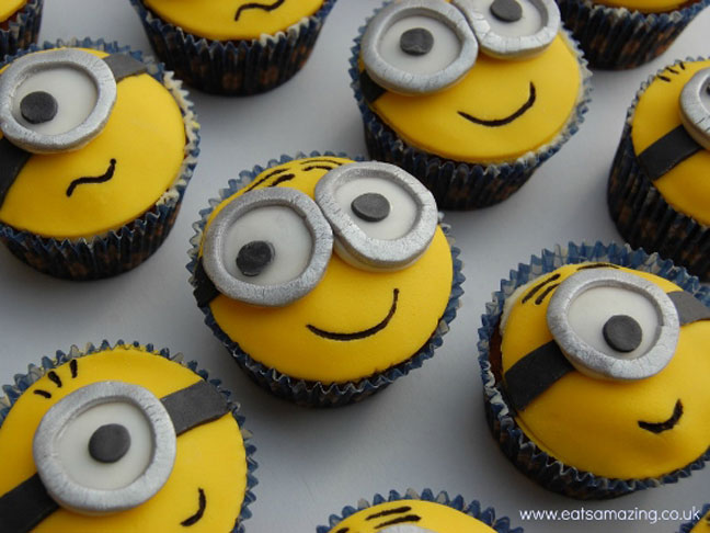 Easy Minion Cupcakes