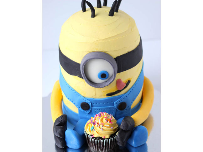 Gigantic Minion Layered Cake