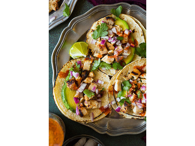 Grilled Chicken & Avocado Street Tacos