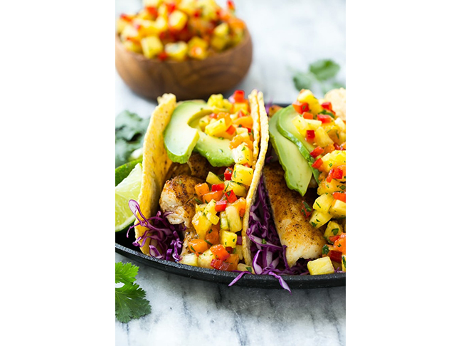 Tilapia Tacos with Tropical Salsa