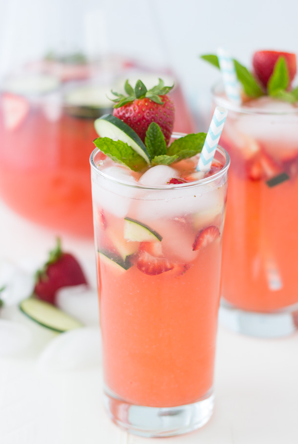 Strawberry Cucumber Limeade