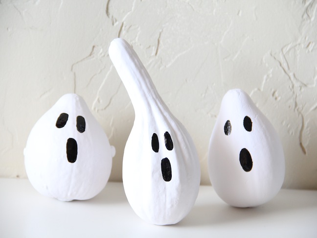 DIY Painted Ghost Gourd