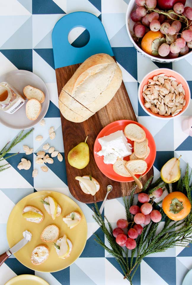 DIY Color Blocked Cutting Board