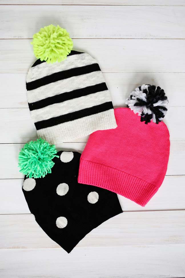 Pom Pom Sweater Hats