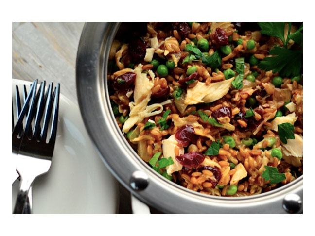 Farro With Turkey & Cranberries