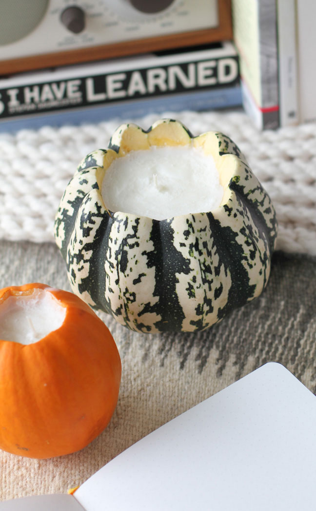 DIY Pumpkin Candles