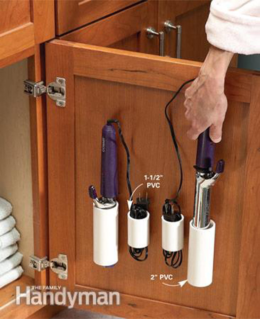 Under Cabinet Curling Iron Storage