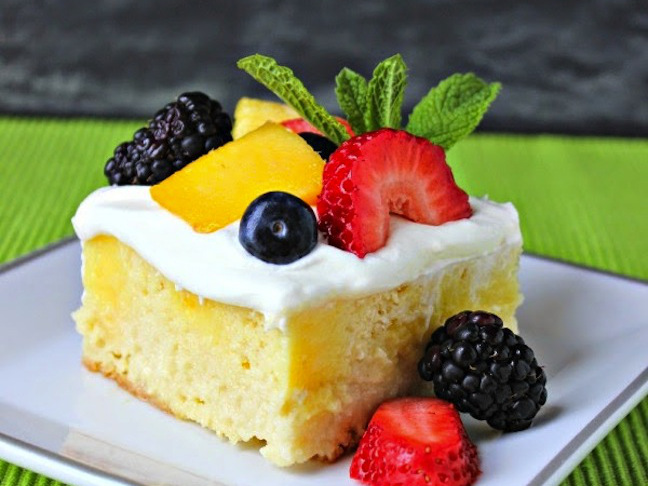 Skinny Tres Leches Poke Cake