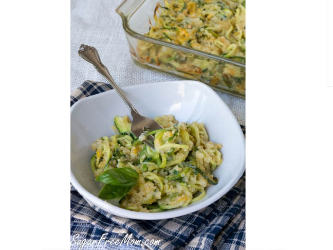 Cheesy Zucchini Pasta Quinoa Bake