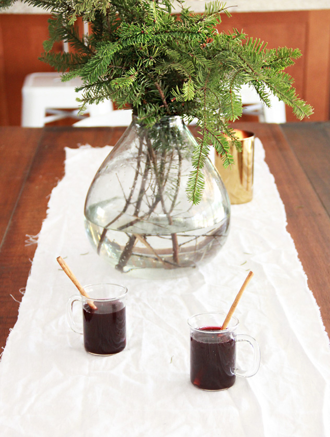 Christmas Tree Cuttings Centerpiece