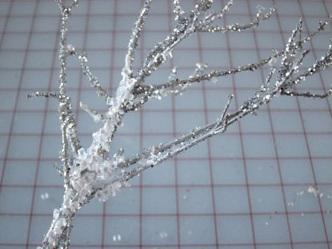 Sparkly Branches with Silver Glitter