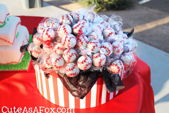 Baseball Cake Pops