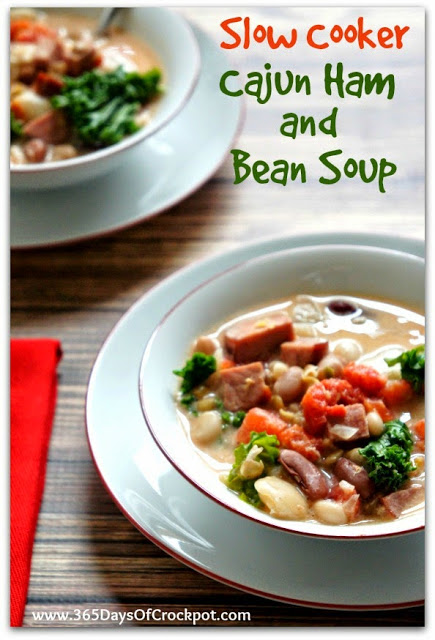 Slow Cooker Cajun Ham and Bean Soup