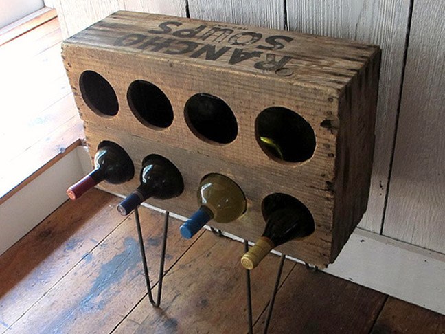 Hairpin Leg Wine Storage