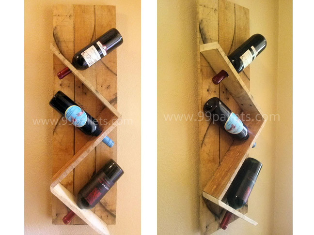 Zig-Zag Pallet Wine Rack