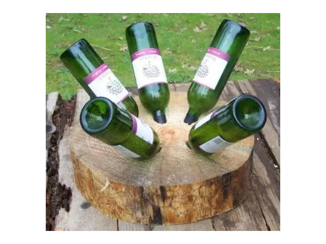 Tree Stump Wine Rack