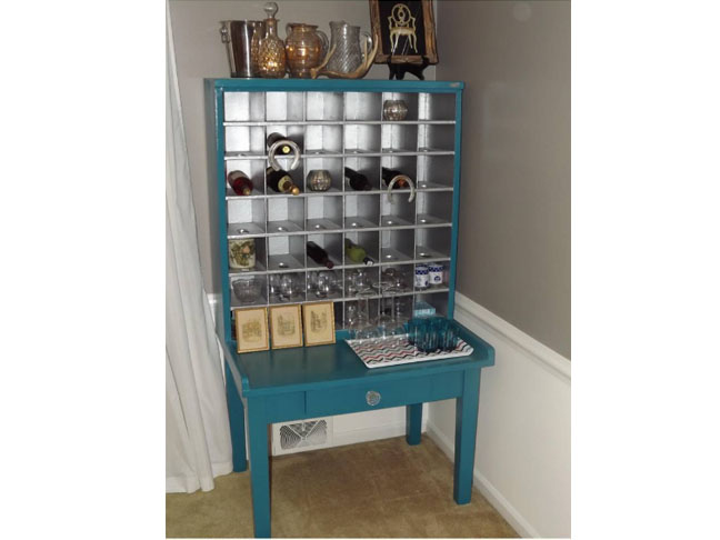 Post Office Cabinet Wine Rack