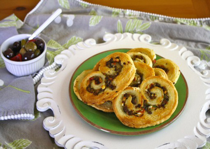 Savory Olive and Goat Cheese Palmiers