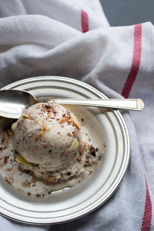 Coconut Almond Dark Chocolate Ice Cream