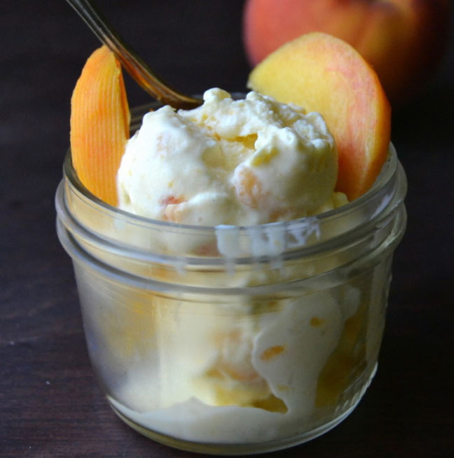 Peach Buttermilk Ice Cream