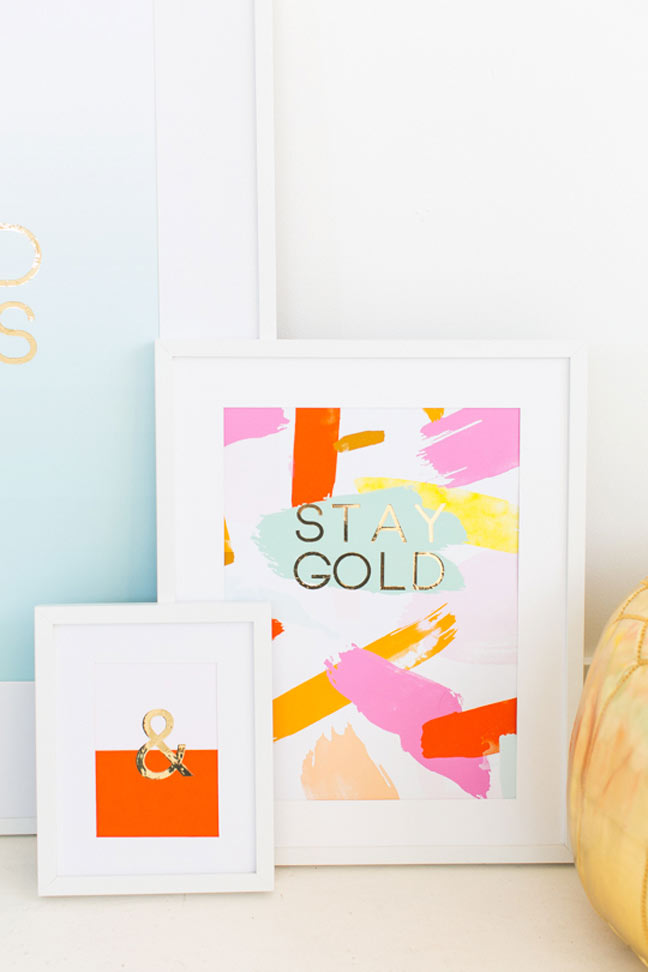 DIY Gold Foil Wall Art