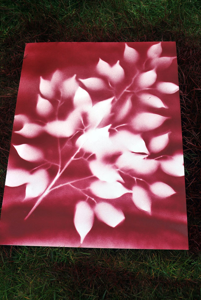 Spray Paint Leaf Artwork DIY