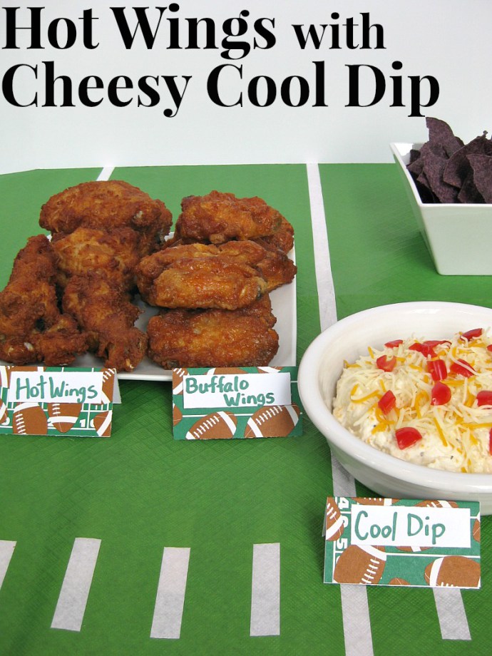 Hot Wings & Cool Cheesy Dip