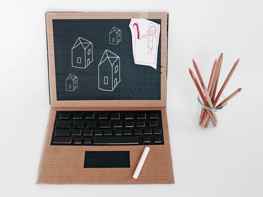 Chalk and Cardboard Computer 