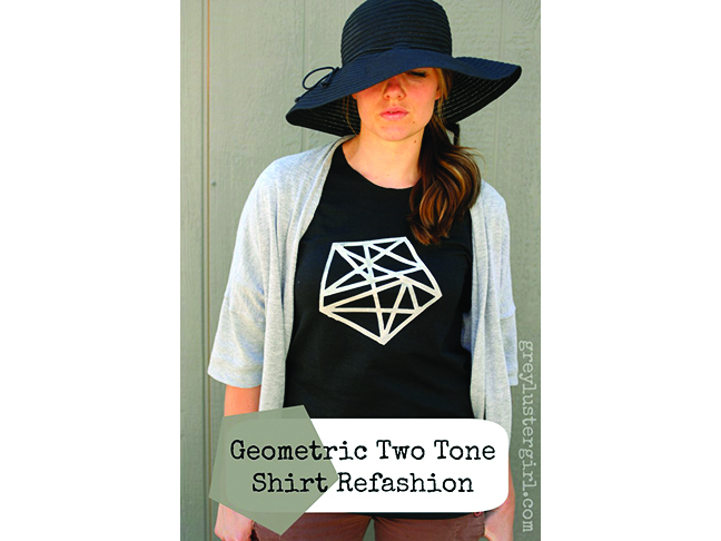 Geometric Two Tone Tee