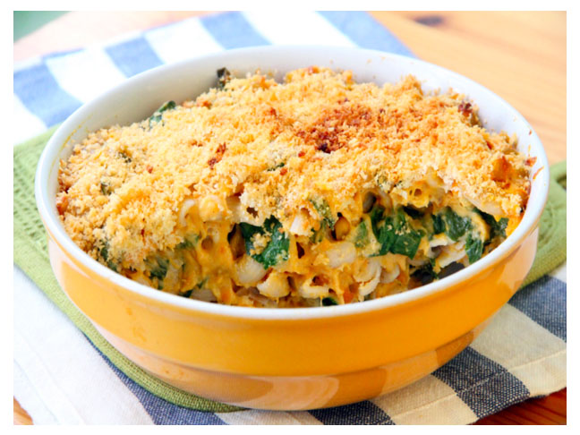 Sweet Potato Swiss Chard Mac & Cheese