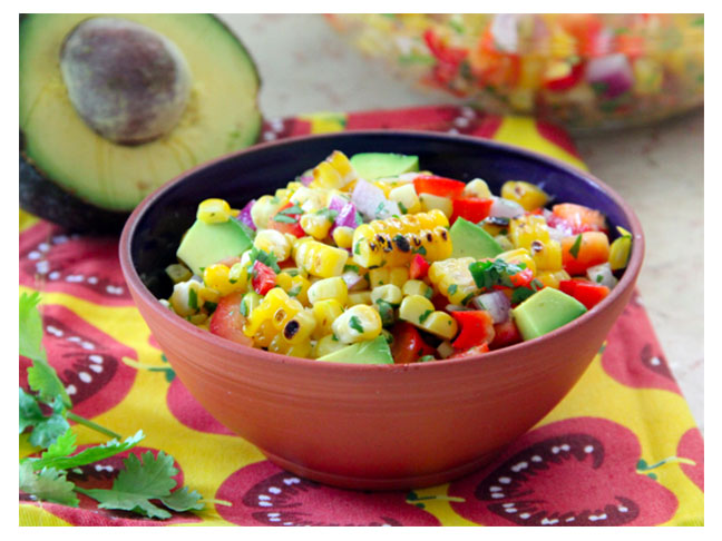 Roasted Corn & Avocado Salsa