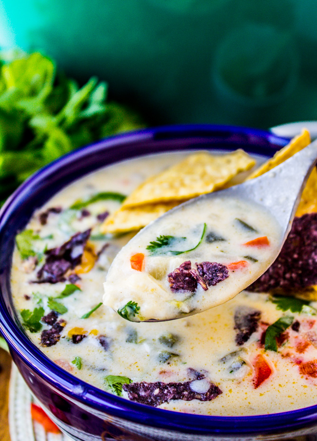 Easy Queso Dip Potato Soup