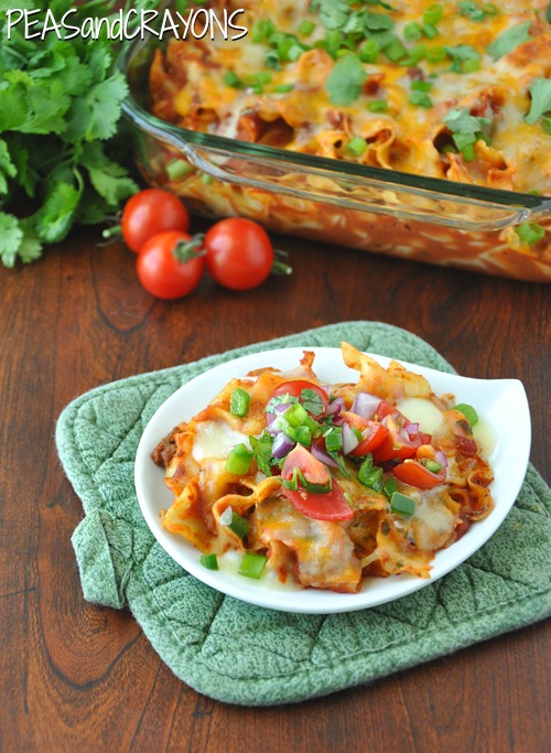 Fiesta Noodle Enchilada Casserole