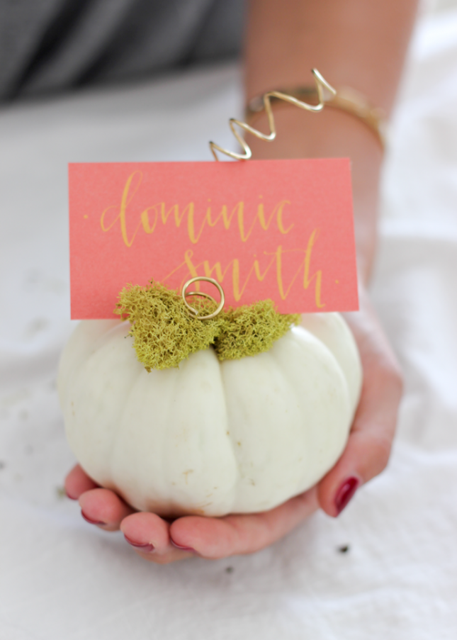 Mini Pumpkin Place Cards