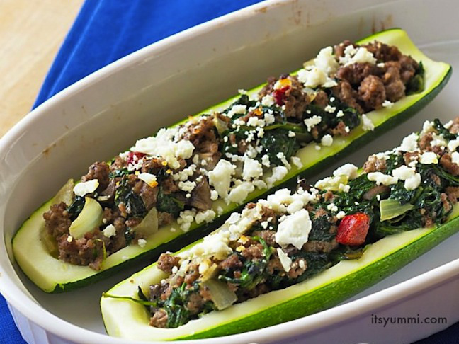 Turkey Stuffed Zucchini Boats