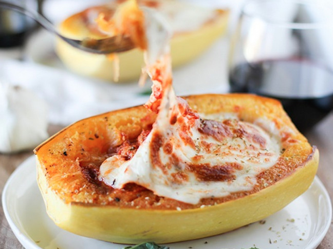 Turkey Bolognese Stuffed Spaghetti Squash