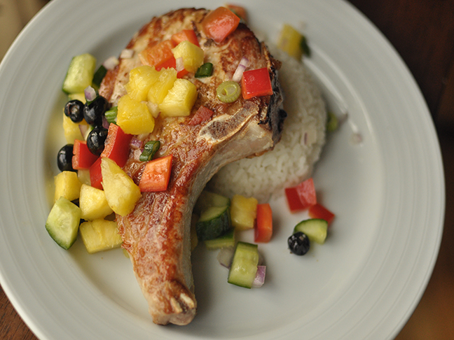 Pork Chops with Fruit Salsa