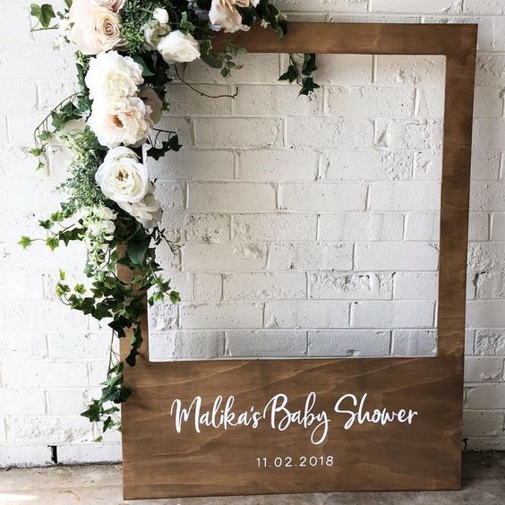 Wooden Polaroid Frame Baby Shower Decor