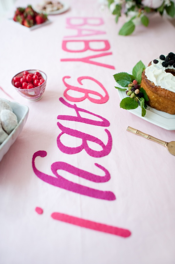 DIY Tablecloth Baby Shower Decor