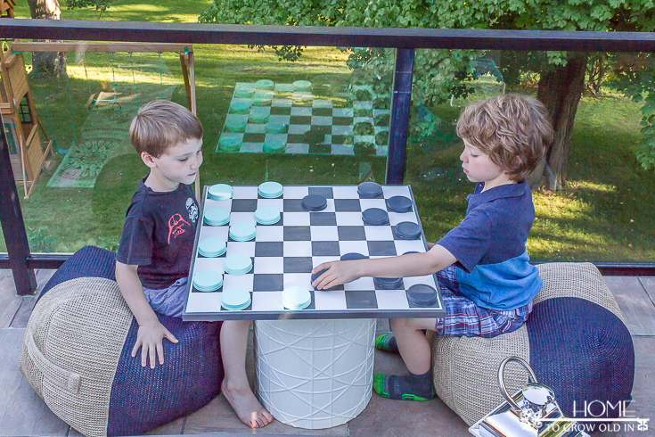 DIY Oversized Checkerboard Game